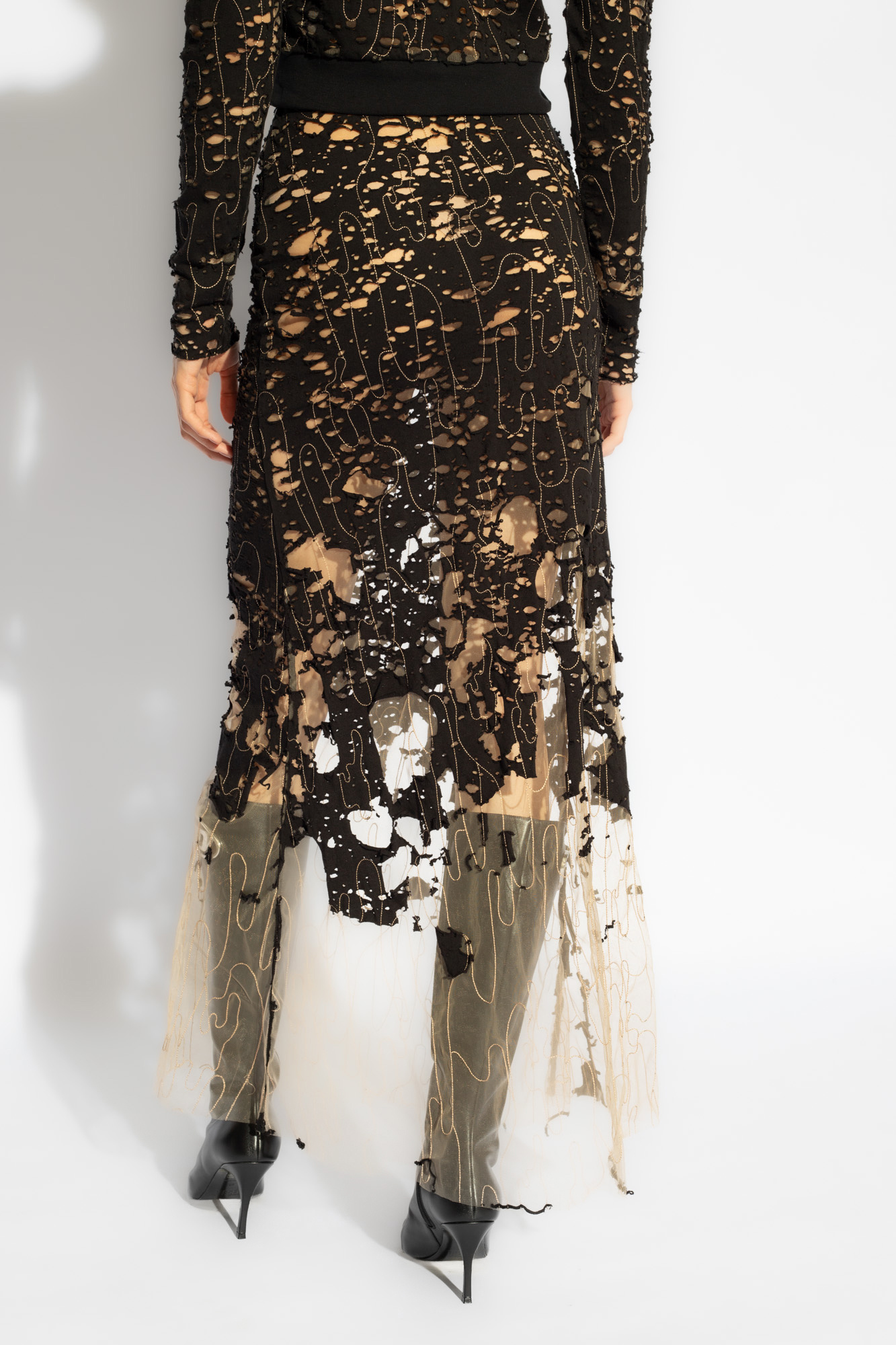 Black 'O-LEENA' skirt Diesel - SchaferandweinerShops Gibraltar